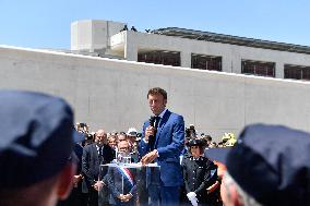 President Macron Visit To The Construction Site Of The Baumettes 3 Prison Building - Marseille