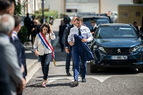 Emmanuel Macron Visit To Marseille