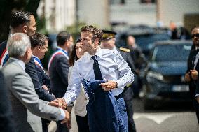 Emmanuel Macron Visit To Marseille