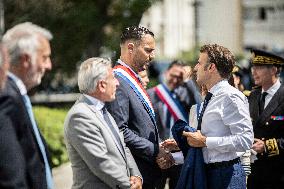 Emmanuel Macron Visit To Marseille