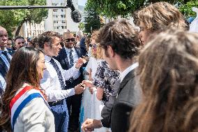 Emmanuel Macron Visit To Marseille