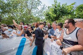 Emmanuel Macron Visit To Marseille