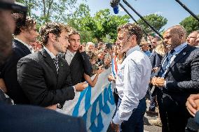 Emmanuel Macron Visit To Marseille