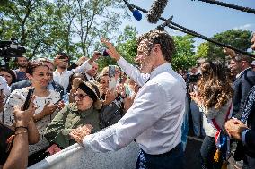 Emmanuel Macron Visit To Marseille