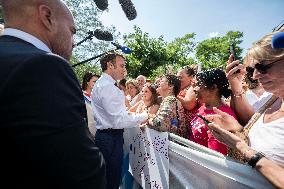 Emmanuel Macron Visit To Marseille