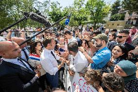 Emmanuel Macron Visit To Marseille