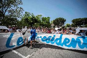Emmanuel Macron Visit To Marseille