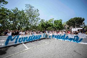 Emmanuel Macron Visit To Marseille