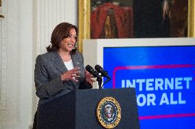 United States President Joe Biden, United States Vice President Kamala Harris and United States Secretary of Commerce Gina Raimo