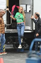 Carmen Electra Leaving Her Trailer - LA