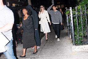 Angelina Jolie And Her Kids Go To Dinner - NYC