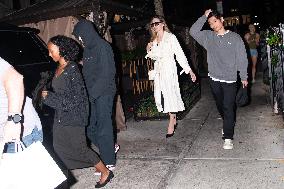 Angelina Jolie And Her Kids Go To Dinner - NYC