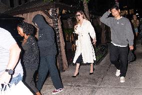 Angelina Jolie And Her Kids Go To Dinner - NYC