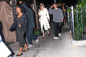 Angelina Jolie And Her Kids Go To Dinner - NYC