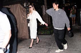 Angelina Jolie And Her Kids Go To Dinner - NYC