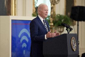 President Biden  Hold A High-speed Internet Kick Off