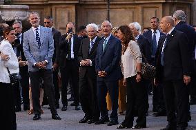 King Felipe Tours Palermo With Mattarella And Rebelo De Sousa On COTEC Summit’s Eve