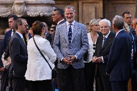 King Felipe Tours Palermo With Mattarella And Rebelo De Sousa On COTEC Summit’s Eve