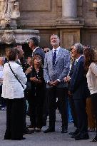 King Felipe Tours Palermo With Mattarella And Rebelo De Sousa On COTEC Summit’s Eve