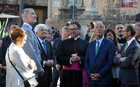 King Felipe Tours Palermo With Mattarella And Rebelo De Sousa On COTEC Summit’s Eve