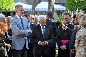 King Felipe Tours Palermo With Mattarella And Rebelo De Sousa On COTEC Summit’s Eve