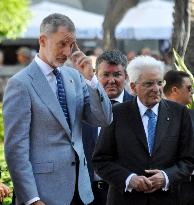 King Felipe Tours Palermo With Mattarella And Rebelo De Sousa On COTEC Summit’s Eve