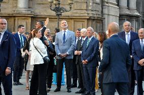 King Felipe Tours Palermo With Mattarella And Rebelo De Sousa On COTEC Summit’s Eve