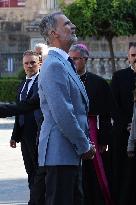 King Felipe Tours Palermo With Mattarella And Rebelo De Sousa On COTEC Summit’s Eve