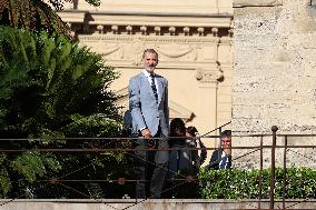 King Felipe Tours Palermo With Mattarella And Rebelo De Sousa On COTEC Summit’s Eve