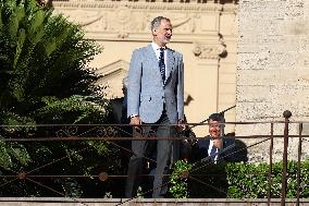 King Felipe Tours Palermo With Mattarella And Rebelo De Sousa On COTEC Summit’s Eve