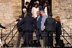 King Felipe Tours Palermo With Mattarella And Rebelo De Sousa On COTEC Summit’s Eve