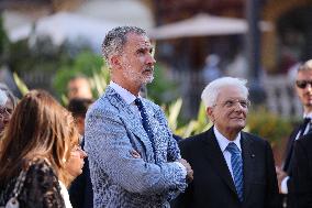 King Felipe Tours Palermo With Mattarella And Rebelo De Sousa On COTEC Summit’s Eve