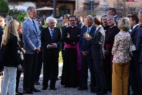 King Felipe Tours Palermo With Mattarella And Rebelo De Sousa On COTEC Summit’s Eve