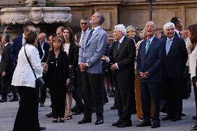 King Felipe Tours Palermo With Mattarella And Rebelo De Sousa On COTEC Summit’s Eve