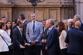 King Felipe Tours Palermo With Mattarella And Rebelo De Sousa On COTEC Summit’s Eve