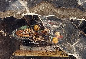 Pompeii  - Discovery Of A Still Life Painting With Pizza Ancestor