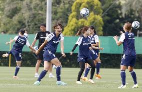 Football: Japan women in pre-World Cup training