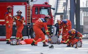 Hazardous Chemical Leakage Fire Accident Emergency Drill