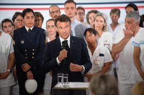 Emmanuel Macron Visit To Marseille - Day Two