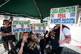 Protest By The Popular Association Casa Mia