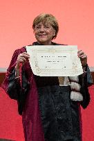 Angela Merkel Receives Honorary Doctorate From Science Po