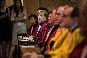 Angela Merkel Receives Honorary Doctorate From Science Po