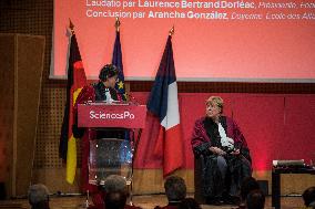 Angela Merkel Receives Honorary Doctorate From Science Po