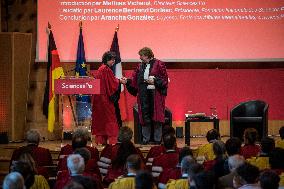 Angela Merkel Receives Honorary Doctorate From Science Po