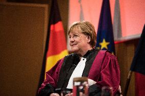 Angela Merkel Receives Honorary Doctorate From Science Po