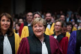 Angela Merkel Receives Honorary Doctorate From Science Po