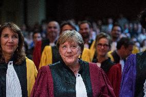 Angela Merkel Receives Honorary Doctorate From Science Po