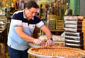 SYRIA-DAMASCUS-SWEETS-EID AL-ADHA