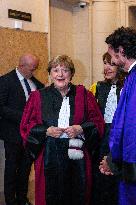 Angela Merkel Receives Honorary Doctorate - Paris