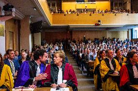 Angela Merkel Receives Honorary Doctorate - Paris